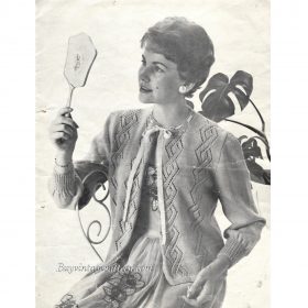 Vintage Bed jacket knitting pattern downloadable PDF