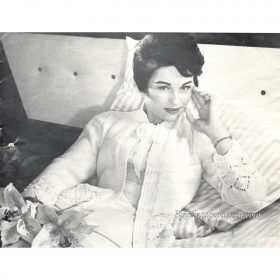 Vintage Bed-Jacket Knitting pattern downloadable PDF