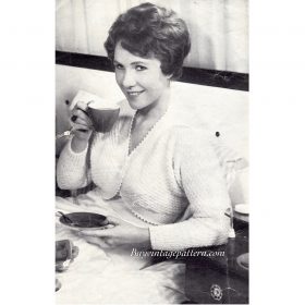 Vintage Bolero knitting pattern downloadable PDF