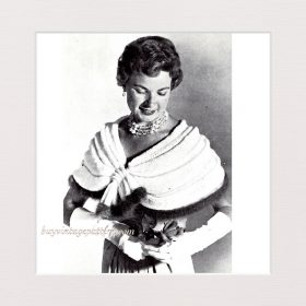 Vintage Lady Cape knitting pattern downloadable PDF