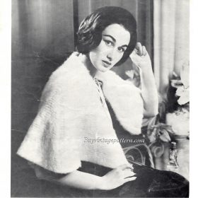 Vintage Cape knitting pattern downloadable PDF