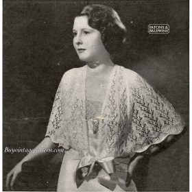 Vintage dressing jacket knit pattern downloadable PDF