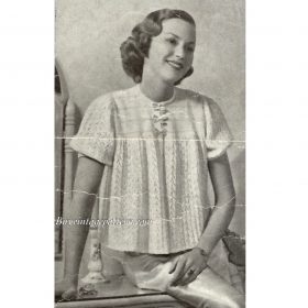 Bed-jacket knit pattern downloadable PDF