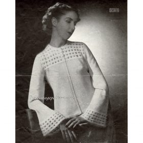 Vintage dressing jacket knit pattern downloadable PDF