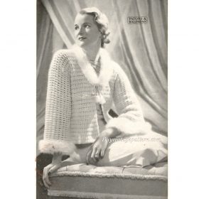 Dressing jacket crochet pattern downloadable PDF