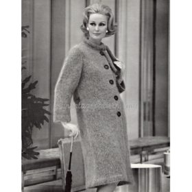Vintage Coat knitting pattern downloadable PDF